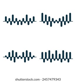 vector sound wave logo premium template bundle