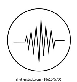 Vector sound wave symbol.