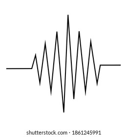 Vector sound wave symbol.