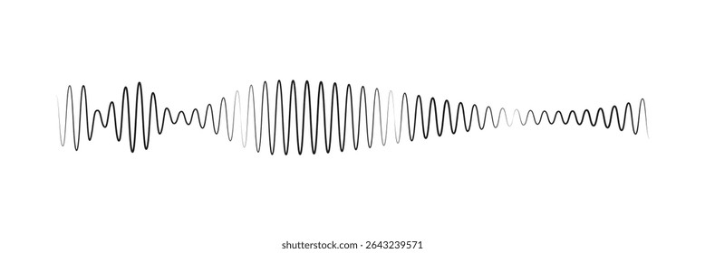 Vector Sound Waveforms. Audio equalizer technology, pulse musical. Vector illustration