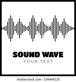 Vector Sound Waveforms. Sound waves and musical concept
