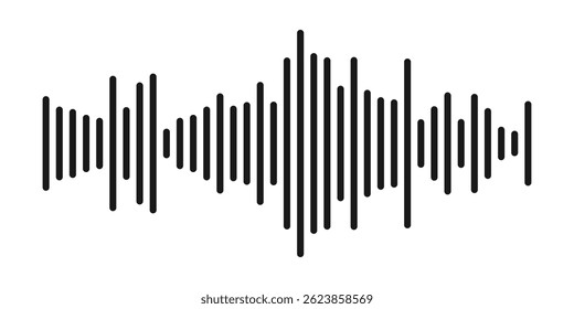 Vector sound waves icons. Audio waves, radio waves. Voice message, interface design, sound waves, sound diagram
