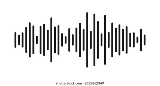 Vector sound waves icons. Audio, radio waves. Voice message, interface design, sound waves, sound diagram. Vector illustration