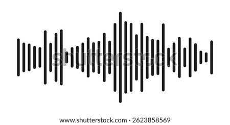 Vector sound waves icons. Audio waves, radio waves. Voice message, interface design, sound waves, sound diagram