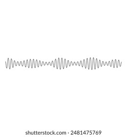 Vector sound waves icons on white background