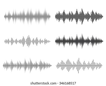 Vector sound waves. Music Digital Equalizer. svg