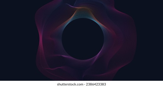 ondas de sonido vectoriales. ecualizador radial. volumen dinámico. EPS 10