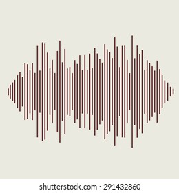 Vector sound waves set. Audio equalizer technology, pulse musical. Vector illustration