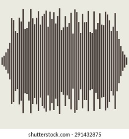 Vector sound waves set. Audio equalizer technology, pulse musical. Vector illustration