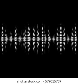 Vector sound waves set. Audio equalizer technology, pulse musical. Vector illustration of music pattern and texture