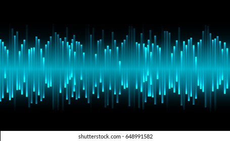 Vector sound waves technology background.