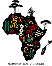 Vector source file for Africa map illustration