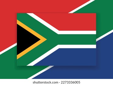 Vector South Africa Flag. Country flag design. Flat vector flag.
