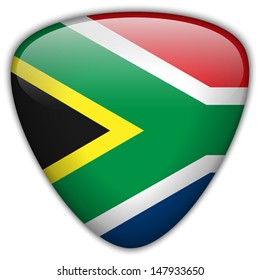 Vector - South Africa Flag Glossy Button