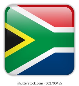 Vector - South Africa Flag Smartphone Application Square Buttons