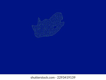 Vector South Africa map for technology or innovation or it concepts. Minimalist country border filled with 1s and 0s. File is suitable for digital editing and prints of all sizes.