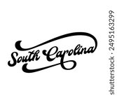 Vector South Carolina text design for tshirt hoodie baseball cap jacket and other uses vector