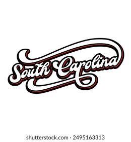 Vector South Carolina text design for tshirt hoodie baseball cap jacket and other uses vector
