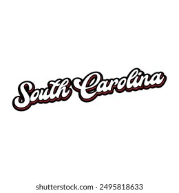 Vector South Carolina text design for tshirt hoodie baseball cap jacket and other uses vector