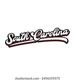 Vector South Carolina text design for tshirt hoodie baseball cap jacket and other uses vector