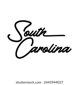 Vector South Carolina text typography design for tshirt hoodie baseball cap jacket and other uses vector