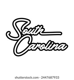 Vector South Carolina text typography design for tshirt hoodie baseball cap jacket and other uses vector