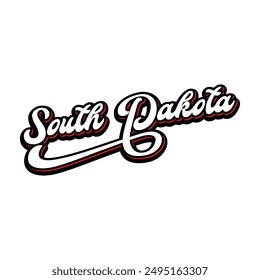 Vector South Dakota text design for tshirt hoodie baseball cap jacket and other uses vector	
