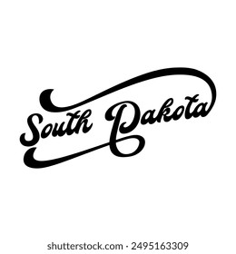 Vector South Dakota text design for tshirt hoodie baseball cap jacket and other uses vector	
