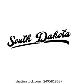 Vector South Dakota text design for tshirt hoodie baseball cap jacket and other uses vector	
