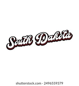Vector South Dakota text design for tshirt hoodie baseball cap jacket and other uses vector	
