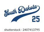 Vector South Dakota text typography design for tshirt hoodie baseball cap jacket and other uses vector