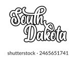 Vector South Dakota text typography design for tshirt hoodie baseball cap jacket and other uses vector	