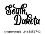 Vector South Dakota text typography design for tshirt hoodie baseball cap jacket and other uses vector	