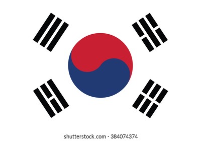 Vector of South Korean flag.