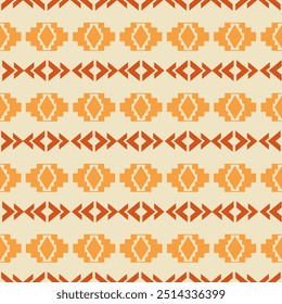 Vector Southwestern Aztec Seamless Pattern. Navajo Tribal Decorative Repeat Background. Native American Ethnic Illustration