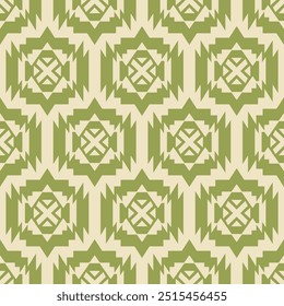 Vector Southwestern Aztec Seamless Pattern. Navajo Tribal Decorative Repeat Background. Native American Ethnic Illustration