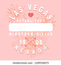 Vector Souvenir Las Vegas T-shirt Design