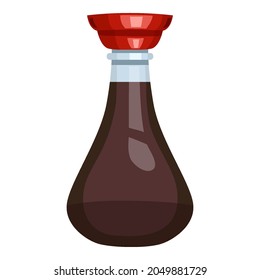 Vector Soy Sauce Flat Icon on White Background