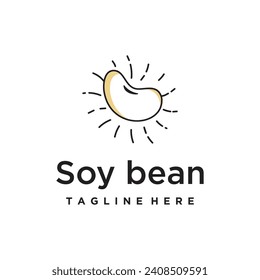 Vector soybean vector flat illustration. organic legumes beans