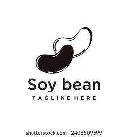 Vector soybean vector flat illustration. organic legumes beans