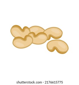 vector of soybeans Flat design illustration of soybean on a white background.