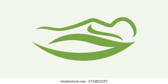 Vector Spa Green Monadnocks, tranquilidad abstracta en el Nuevo Hampshire, un relajante escape visual como un spa. Perfecto para el diseño y la publicidad con temas de relajación.