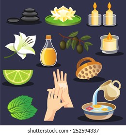 Vector spa icon set