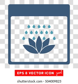 Vector Spa Shower Calendar Page EPS vector pictogram. Illustration style is flat iconic bicolor cyan and blue symbol on a transparent background.