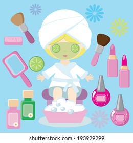 Vector Spa treatment illustration