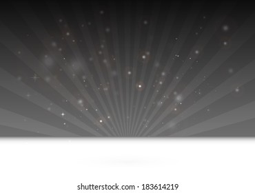 Vector space 3D scene for virtual interior background illustration - Vector starful interior  background illustration template