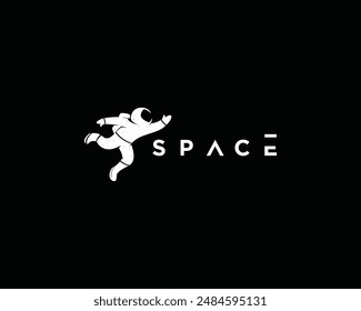 vector space astronaut logo. white background