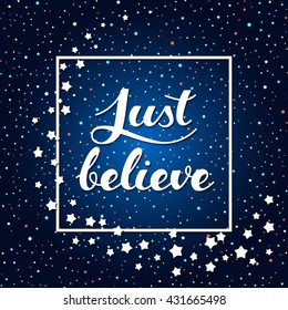 vector space background with hand drawn motivation phrase