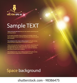Vector space background for sample text