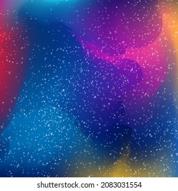 Vector Space Background. Universe Filled with Stars. Natural Night Sky. Milky Way Galaxy.